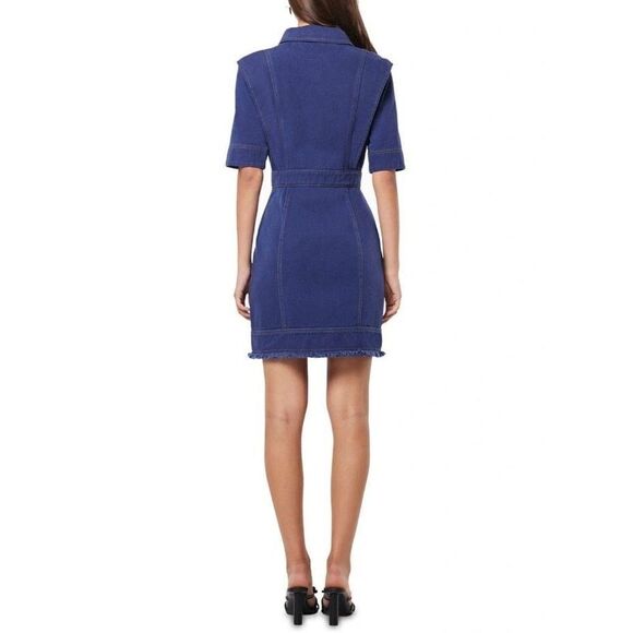 ELLIATT Moulten Demin Mini Dress in Indigo Birthday Brunch Dress size S NWT$290 - Picture 7 of 10